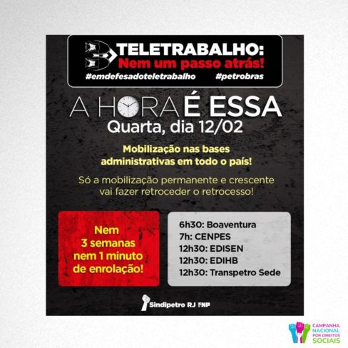  DIA NACIONAL DE LUTA EM DEFESA DA REGULAMENTAÇÃO DO TELETRABALHO