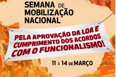 Vem aí a Semana de mobilização nacional pelo cumprimento dos acordos com o funcionalismo