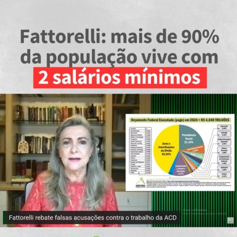 Fattorelli se indigna com os últimos dados do IBGE: mais de 90% da população vive com 2 salários mínimos