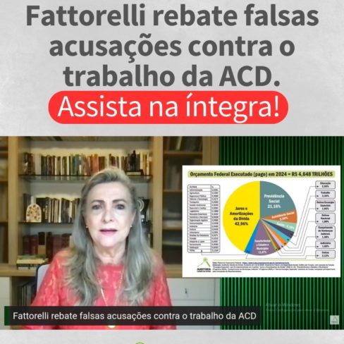 Fattorelli rebate falsas acusações contra o trabalho da ACD. Assista na íntegra!