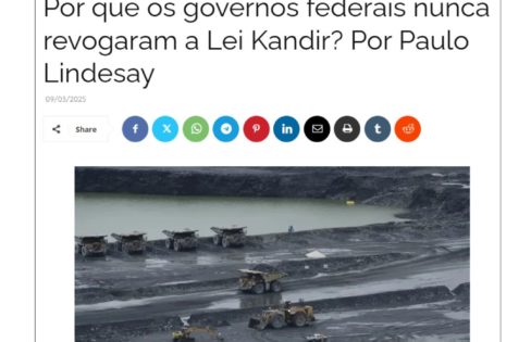 Por que a Lei Kandir nunca foi revogada? Leia artigo de Paulo Lindesay no portal Desacato