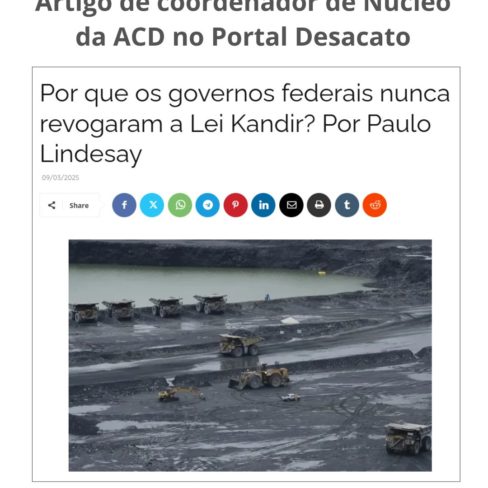 Por que a Lei Kandir nunca foi revogada? Leia artigo de Paulo Lindesay no portal Desacato