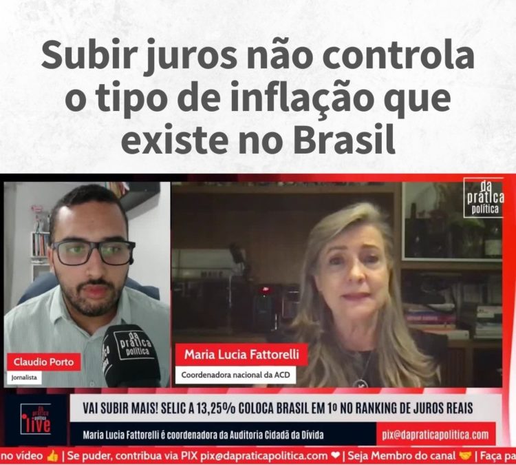 Subir juros não controla a inflação que existe no Brasil
