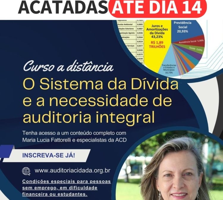 CURSO DA ACD: INSCRIÇÕES SERÃO ACATADAS ATÉ DIA 14