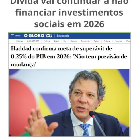 Dívida vai continuar a não financiar investimentos sociais em 2026
