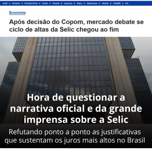 Refutando ponto a ponto as justificativas que sustentam os juros mais altos no Brasil Refutando ponto a ponto as justificativas que sustentam os juros mais altos no Brasil