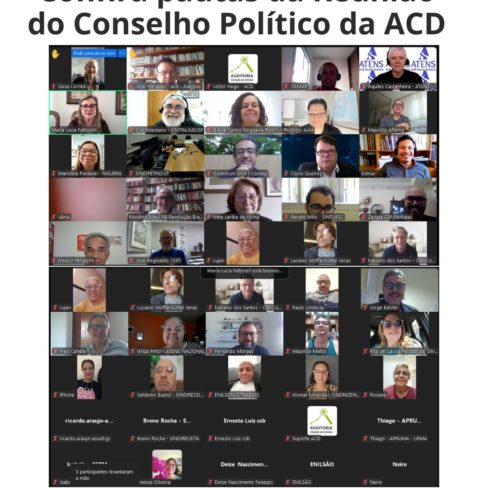 Reunião do Conselho Político da ACD debate os impactos do Sistema da Dívida e estratégias de mobilização