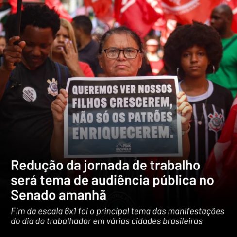 Direitos trabalhistas em pauta, nesta segunda-feira (05), no Senado