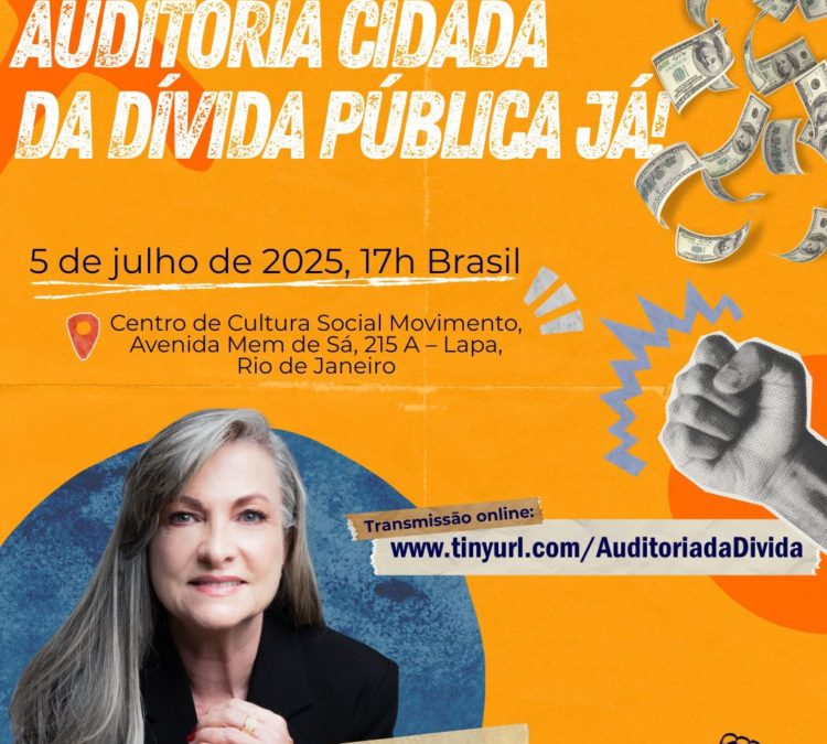 Fattorelli participa de evento sobre auditoria da dívida do Movimento Dívida pelo Clima