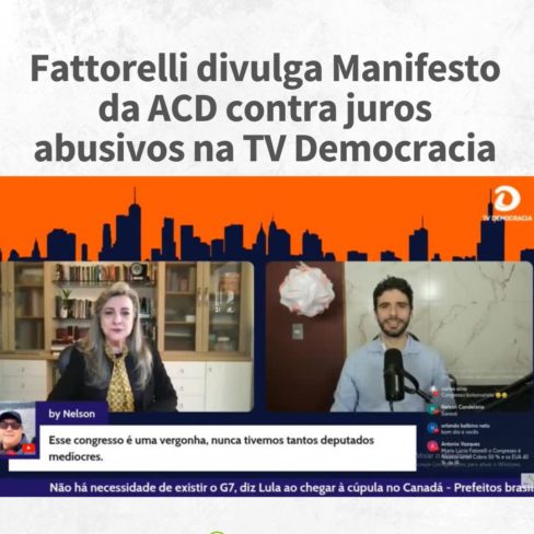 Fattorelli divulga Manifesto da ACD contra juros abusivos na TV Democracia