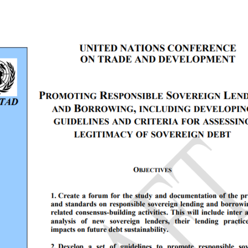 UNCTAD – Princípios para endividamento responsável