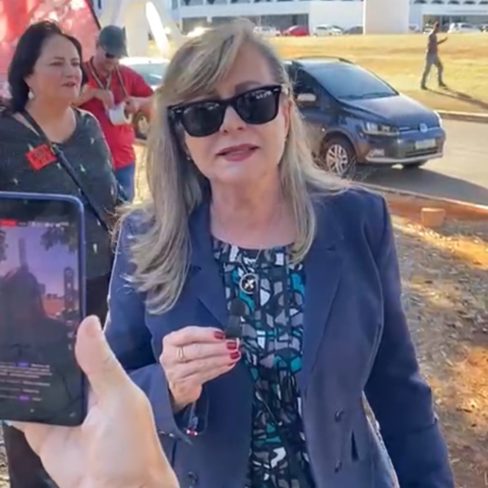 Fattorelli se pronuncia em defesa do mandato do deputado Glauber Braga, em Brasília #Glauberfica