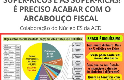 NÃO BASTA SÓ TAXAR OS SUPER-RICOS E AS SUPER-RICAS! É preciso ACABAR com o ARCABOUÇO FISCAL