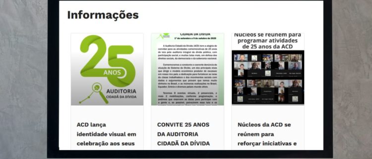 ACD Cria página com programação de aniversário de 25 anos