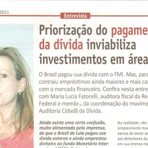 InformANDES nº 01 – Julho/2011 – Entrevista Maria Lucia Fattorelli