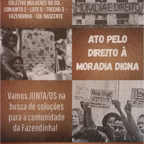 ATO PELO DIREITO À MORADIA DIGNA – 09/08