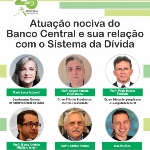 É HOJE!! Live especial da ACD: atuação nociva do Banco Central e o Sistema da Dívida. Participe!