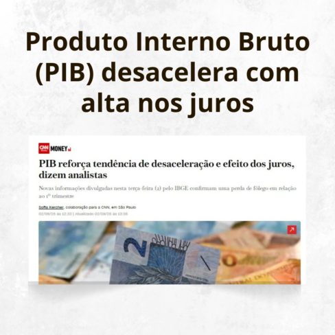Produto Interno Bruto (PIB) desacelera com alta nos juros