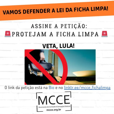 Vamos proteger a Leia da Ficha Limpa! Assine!
