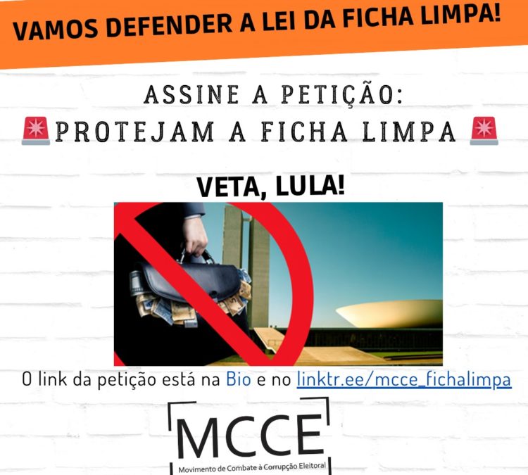 Vamos proteger a Leia da Ficha Limpa! Assine!