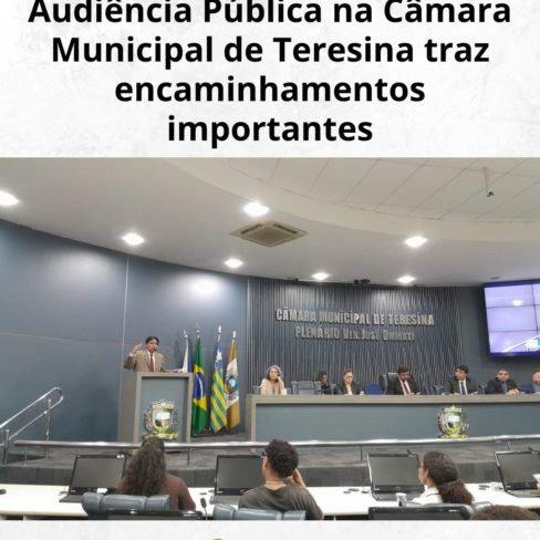 Audiência Pública na Câmara Municipal de Teresina traz encaminhamentos importantes