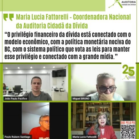 O privilégio da Dívida está conectado com o modelo econômico, com a política monetária nociva do BC, com o sistema político e conectado com a grande mídia