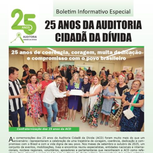 Boletim Informativo Especial – 25 anos da Auditoria Cidadã da Dívida