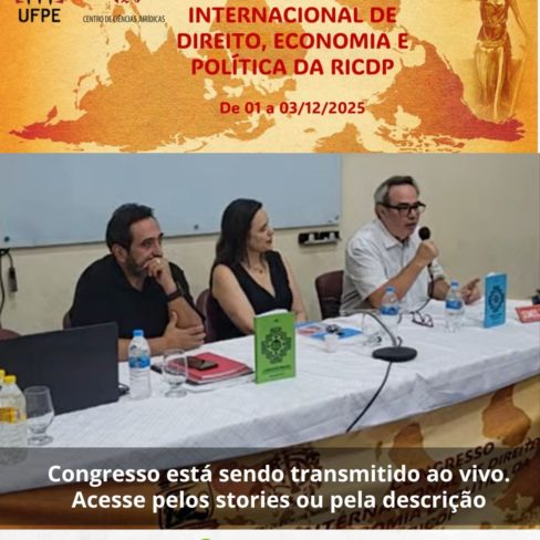 Congresso Internacional de Direito, Economia e Política da RICDP está sendo transmitido ao vivo. Assista!