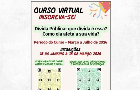 Curso gratuito no ES debate impacto da dívida pública na vida da população