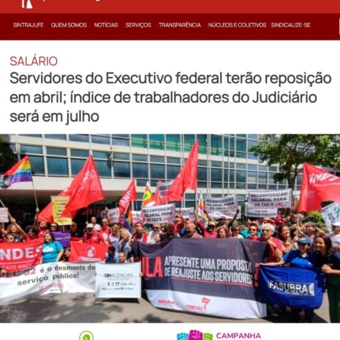 Servidores do Executivo federal terão reposição em abril; índice de trabalhadores do Judiciário será em julho