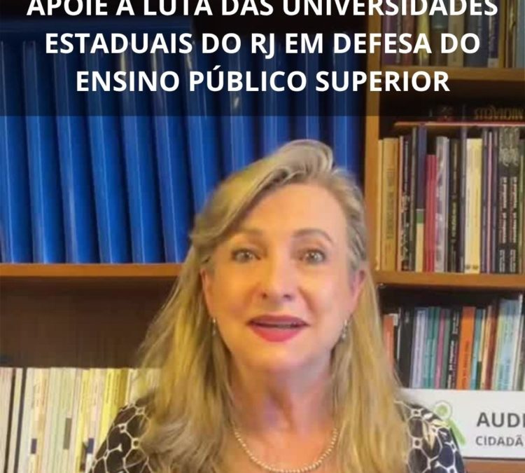 Fattorelli grava vídeo em apoio à luta das universidades estaduais do RJ em defesa do ensino público superior