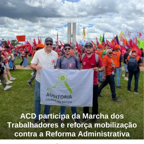 A Auditoria Cidadã da Dívida (ACD) marca presença na Marcha da Classe Trabalhadora