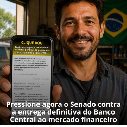 COM 1 CLIQUE, PRESSIONE O SENADO CONTRA A PEC 65/2023