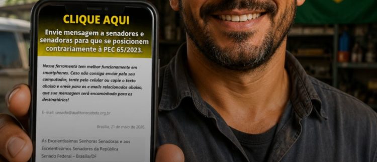 COM 1 CLIQUE, PRESSIONE O SENADO CONTRA A PEC 65/2023