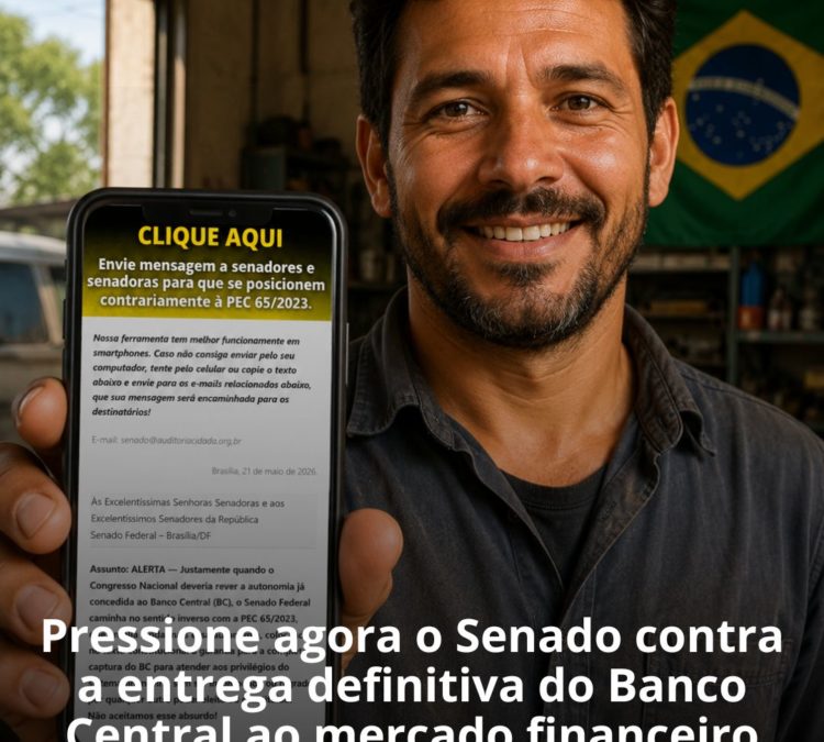 COM 1 CLIQUE, PRESSIONE O SENADO CONTRA A PEC 65/2023