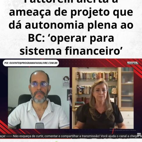 Fattorelli alerta a ameaça de projeto que dá autonomia plena ao BC: ‘operar para sistema financeiro’
