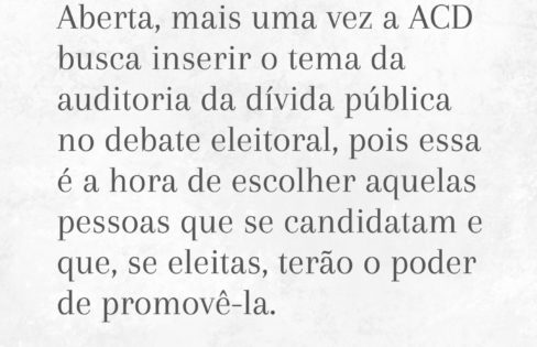 No Extraclasse, Fattorelli apresenta Carta-aberta que pressiona candidatos(as) a assumir compromisso com a auditoria da dívida