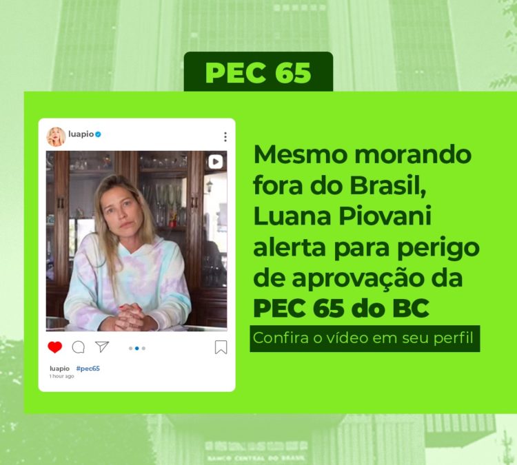 Mesmo fora do Brasil, Luana Piovani alerta para perigo de aprovação da PEC 65