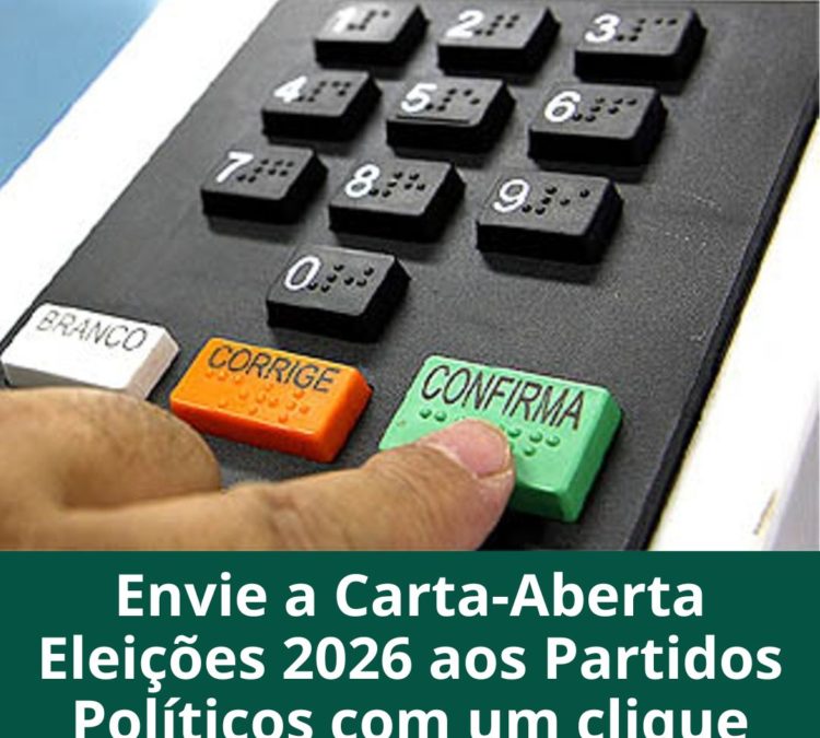 Envie a Carta-Aberta Eleições 2026 aos partidos políticos