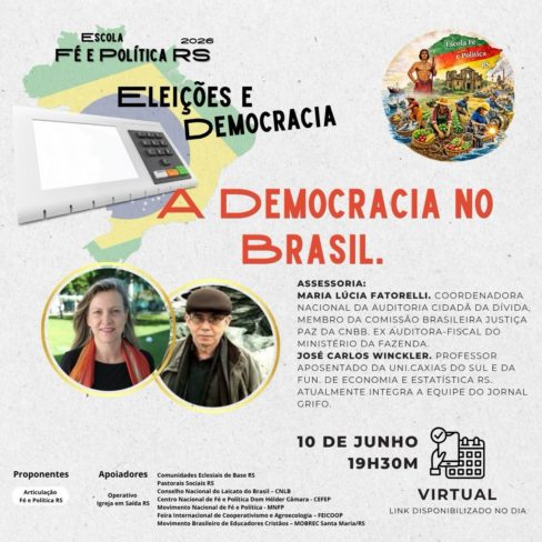 Eleições e Democracia – A Democracia no Brasil – Escola Fé e Política do Rio Grande do Sul – 10/06/2026