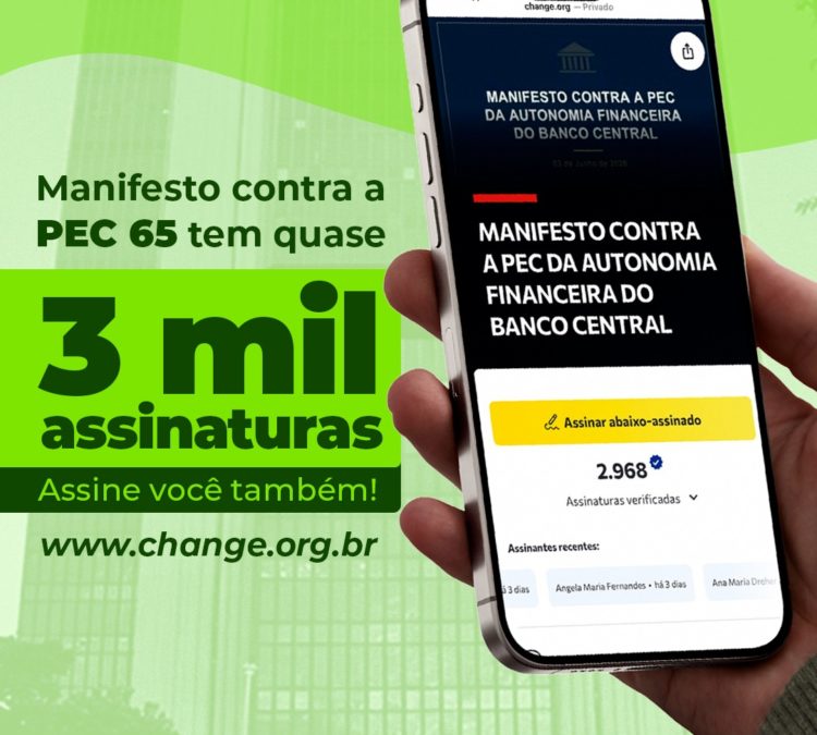 Manifesto contra a PEC 65 tem 3 mil assinaturas