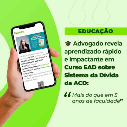 Advogado revela aprendizado rápido e impactante, em Curso EAD sobre Sistema da Dívida da ACD. “Mais do que em 5 anos de faculdade”