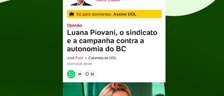 Jornalista ataca SINAL-DF e Piovani, em ato lamentável de ‘desinformação’ sobre a PEC 65