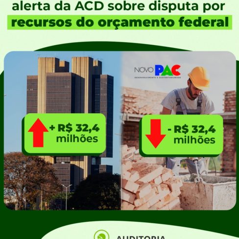 Decisão do Ministério da Fazenda confirma alerta da ACD por disputa de recursos orçamentários