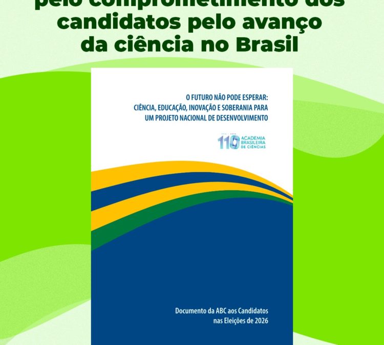 ACD apoia campanha da ABC, pelo comprometimento dos candidatos pelo avanço da ciência no Brasil