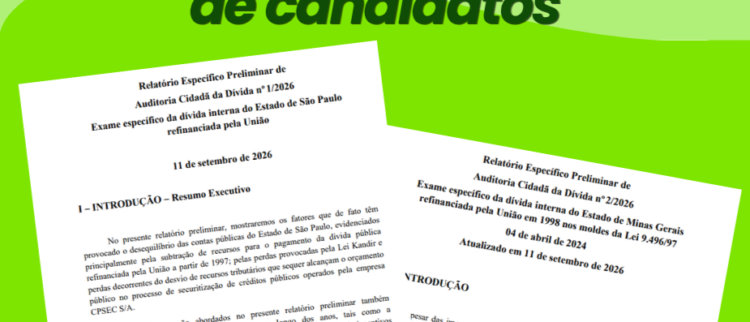 ACD prepara Relatórios sobre dívidas de MG e SP e cobra posicionamento de candidatos