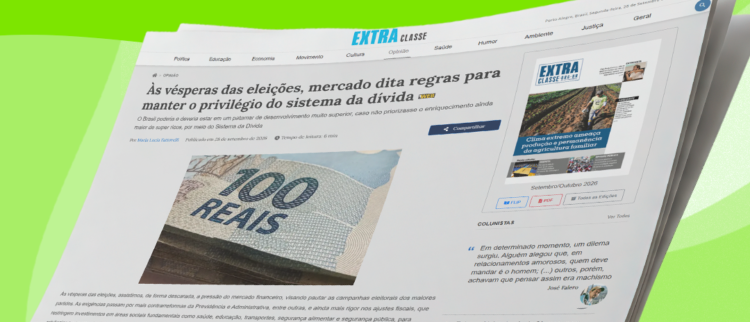 Maria Lucia Fattorelli no Extra Classe: Às vésperas das eleições, mercado dita regras para manter o privilégio do sistema da dívida