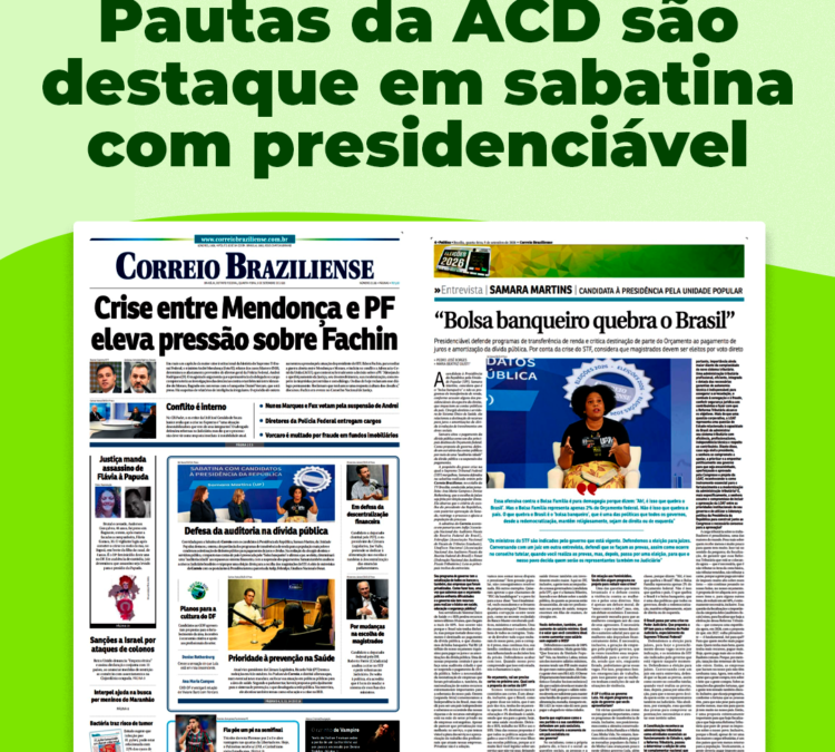 Carta-Aberta Eleições 2026: Pautas da ACD são destaque em ‘sabatina com presidenciável’