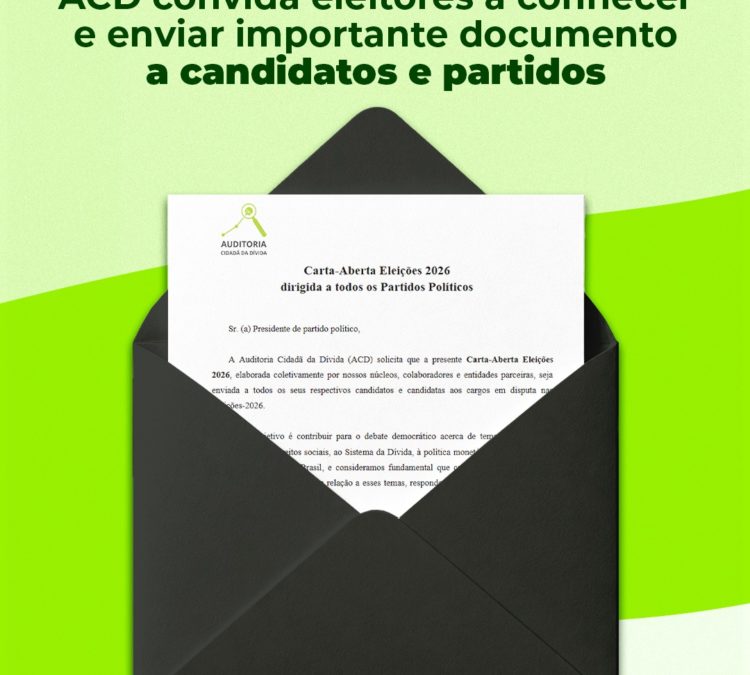 Carta-Aberta Eleições 2026: ACD convida eleitores a conhecer e enviar importante documento a candidatos e partidos