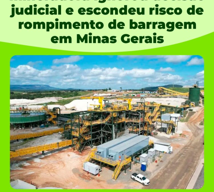 Reportagem revela que mineradora ignorou decisão judicial e escondeu risco de rompimento de barragem em MG